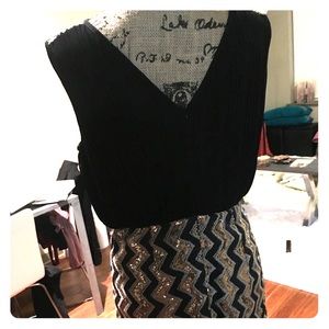 Black, Gold and Blue Sequins NYE Dress